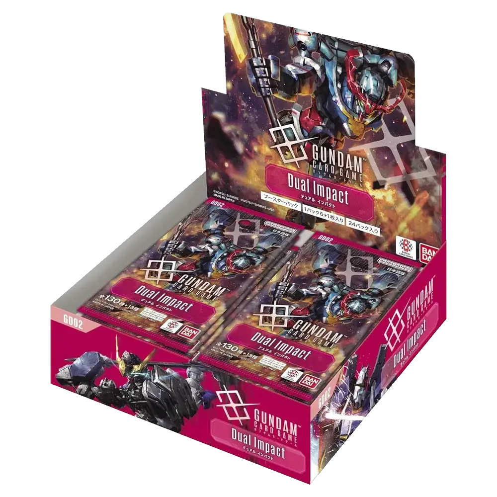 Gundam TCG GD02 Dual Impact Booster Display Box 24 Pakker Kortspil
