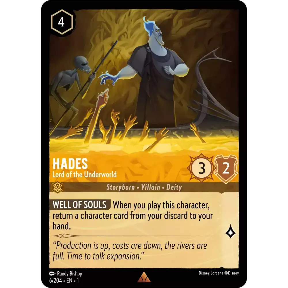 Hades - Lord of the Underworld (Rare) - 6/204 - Disney