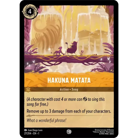 Hakuna Matata (Common) - 27/204 - Disney Lorcana Singles