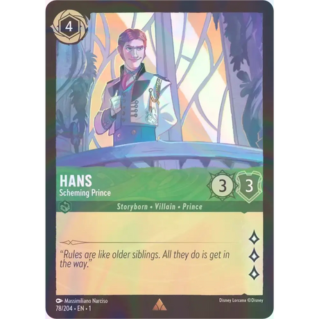 Hans - Scheming Prince - Foil (Rare) - 78/204 - Disney