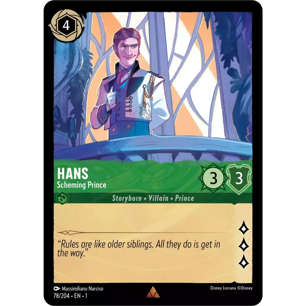 Hans - Scheming Prince (Rare) - 78/204 - Disney Lorcana