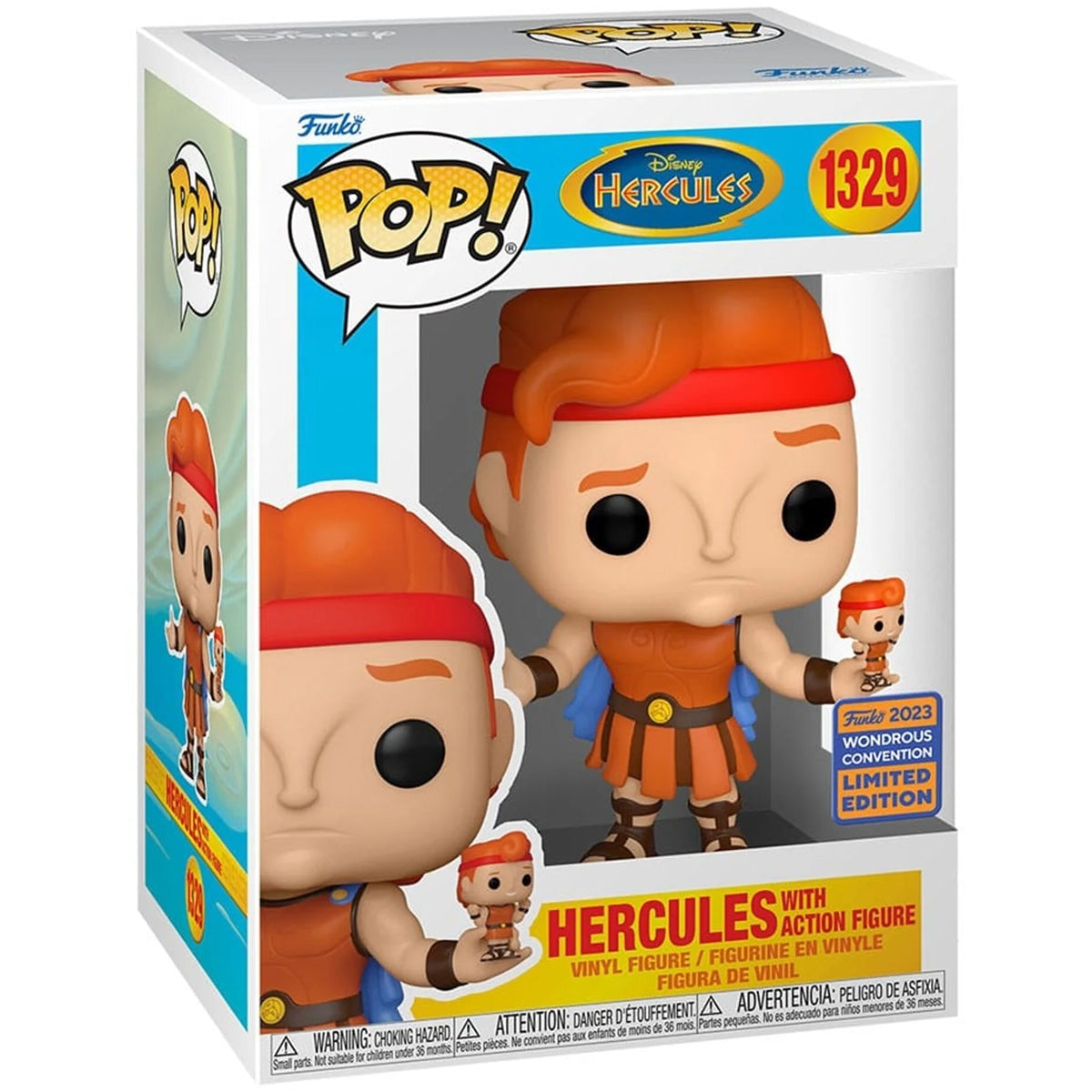 Funko POP! - Disney: Hercules with Action Figure #1329 (Wondrous Convention, Limited Edition)