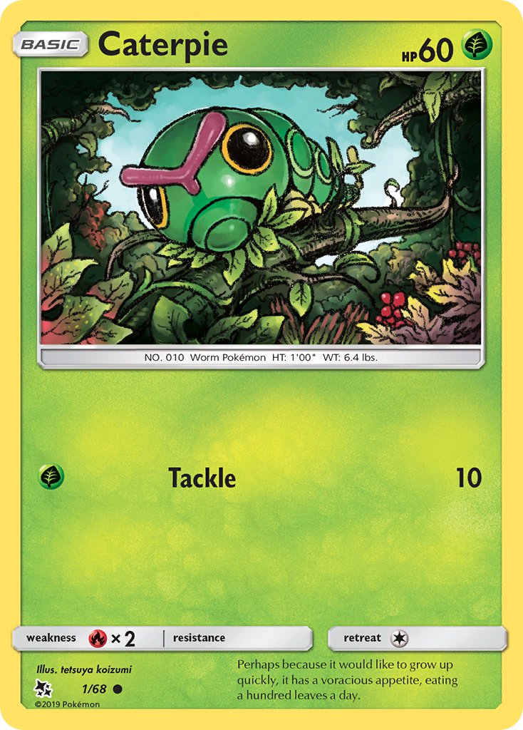 Caterpie - Hidden Fates (Common) [1] Kortspil