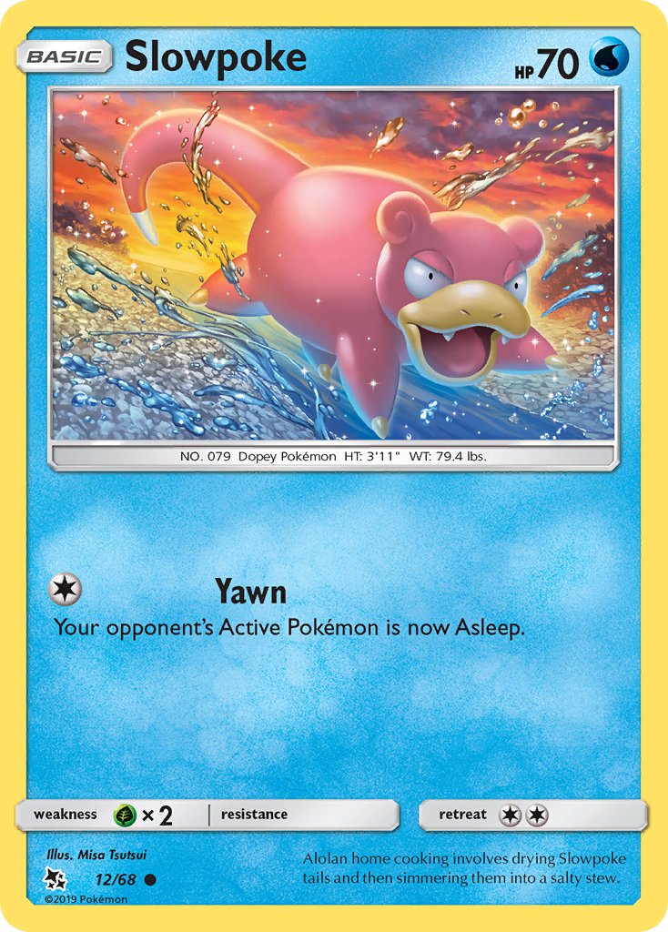 Slowpoke⁣ - Hidden Fates⁣ (Common)⁣ [12] English / Near Mint / Reverse-Holo Normal