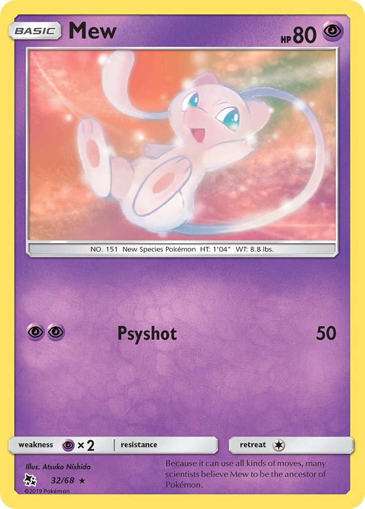 Mew⁣ - Hidden Fates⁣ (Fixed)⁣ [32] English / Near Mint / Normal