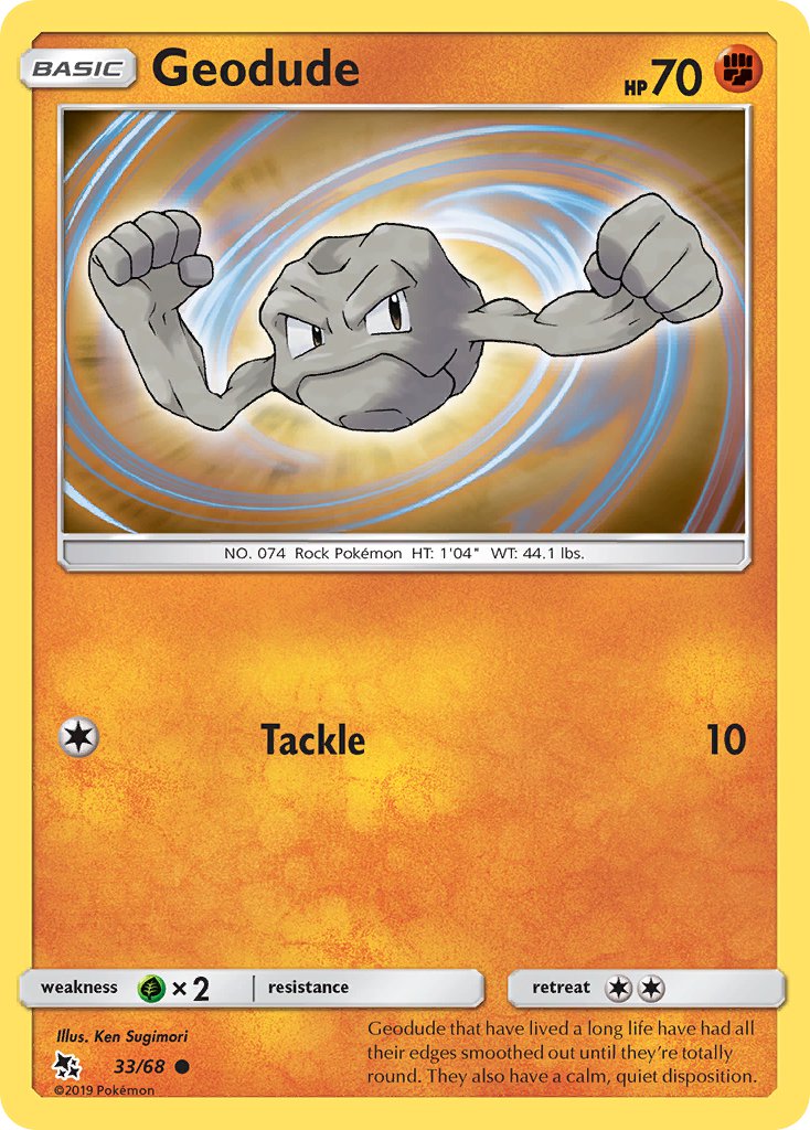 Geodude⁣ - Hidden Fates⁣ (Common)⁣ [33] English / Near Mint / Reverse-Holo Normal