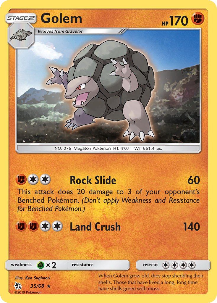 Golem⁣ - Hidden Fates⁣ (Rare)⁣ [35] English / Near Mint / Reverse-Holo Normal