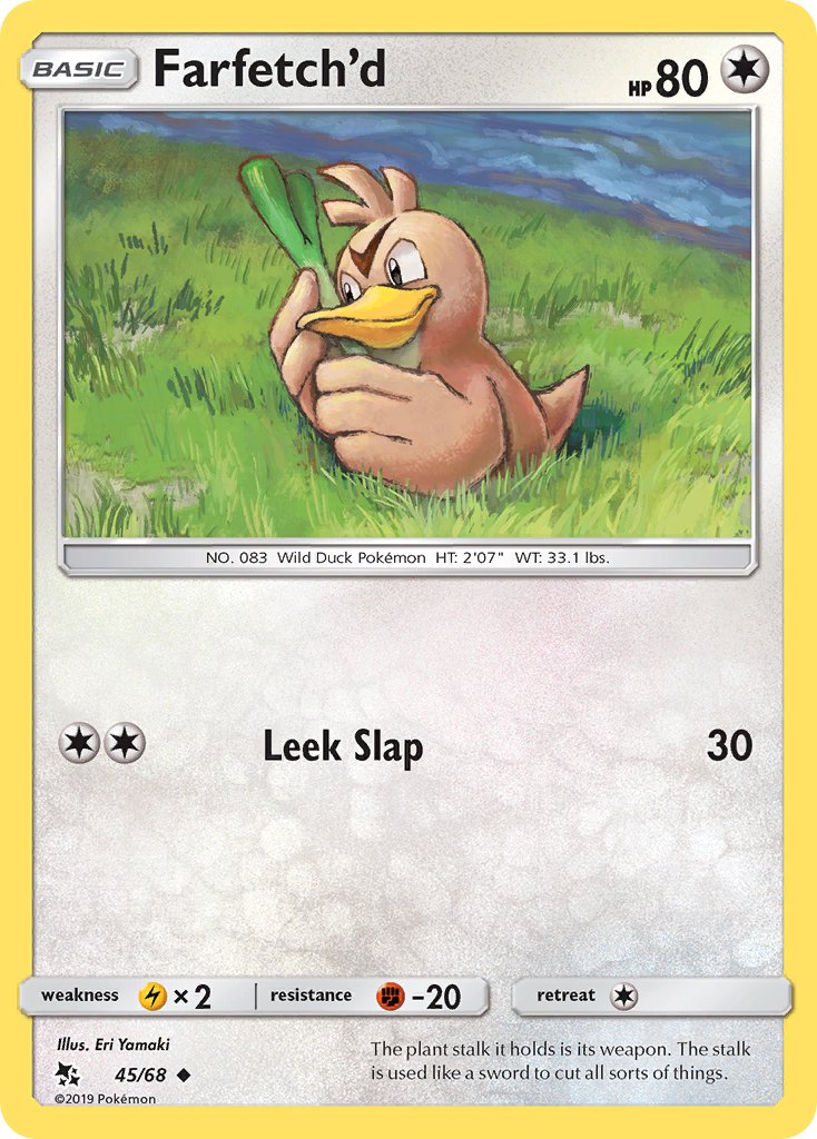 Farfetch'd⁣ - Hidden Fates⁣ (Uncommon)⁣ [45] English / Near Mint / Reverse-Holo Normal