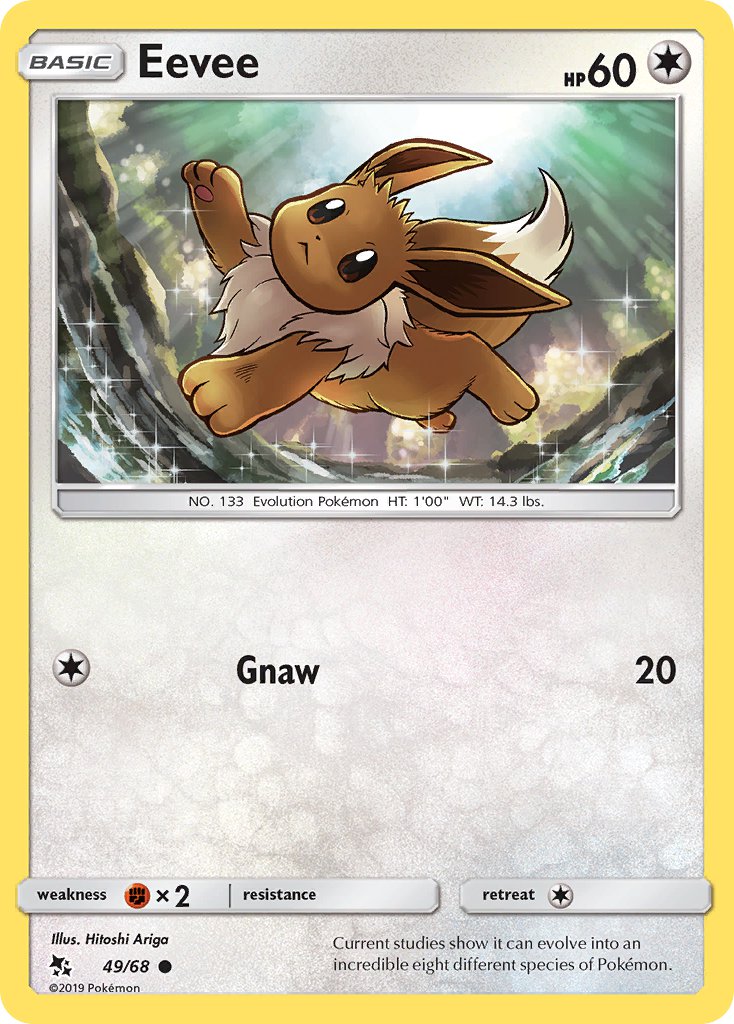 Eevee⁣ - Hidden Fates⁣ (Fixed)⁣ [49] English / Near Mint / Normal