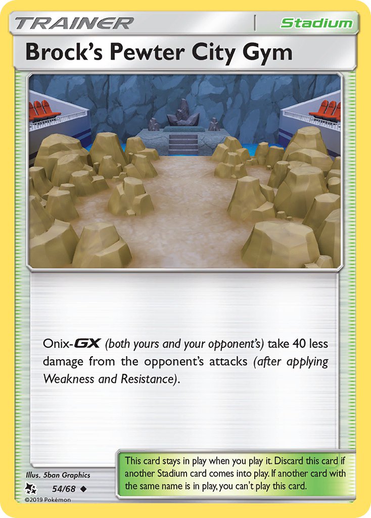 Brock's Pewter City Gym⁣ - Hidden Fates⁣ (Uncommon)⁣ [54] English / Near Mint / Reverse-Holo Normal