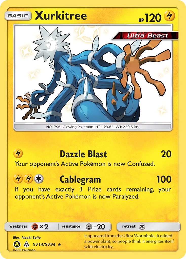 Xurkitree⁣ - Hidden Fates⁣ (Secret Rare)⁣ [SV14] English / Near Mint / Normal