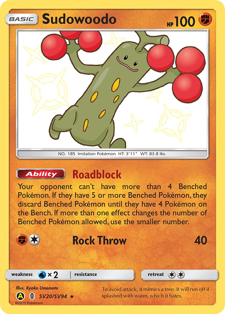 Sudowoodo⁣ - Hidden Fates⁣ (Holo Rare)⁣ [SV20] English / Near Mint / Normal
