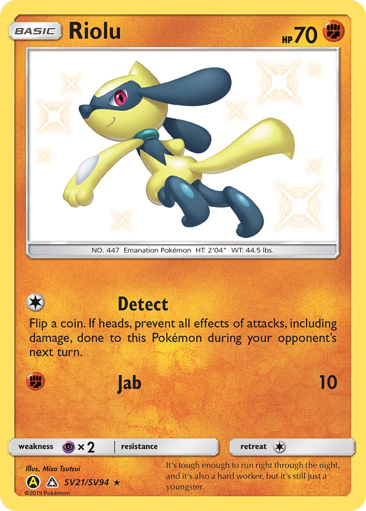 Riolu⁣ - Hidden Fates⁣ (Secret Rare)⁣ [SV21] English / Near Mint / Normal