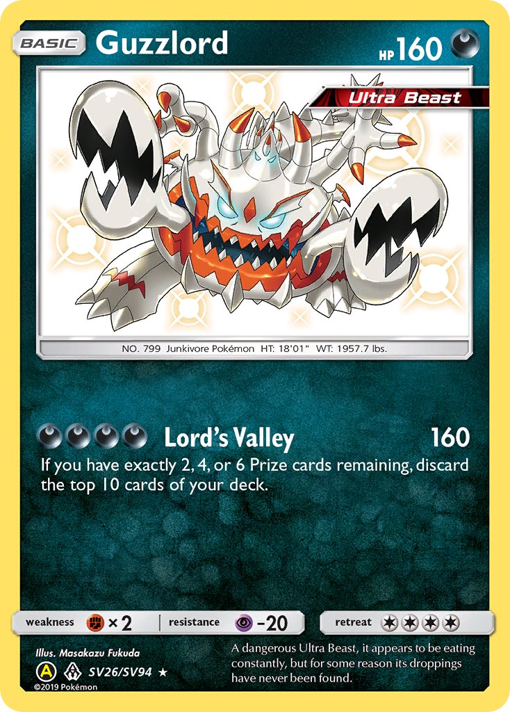 Guzzlord⁣ - Hidden Fates⁣ (Secret Rare)⁣ [SV26] English / Near Mint / Normal
