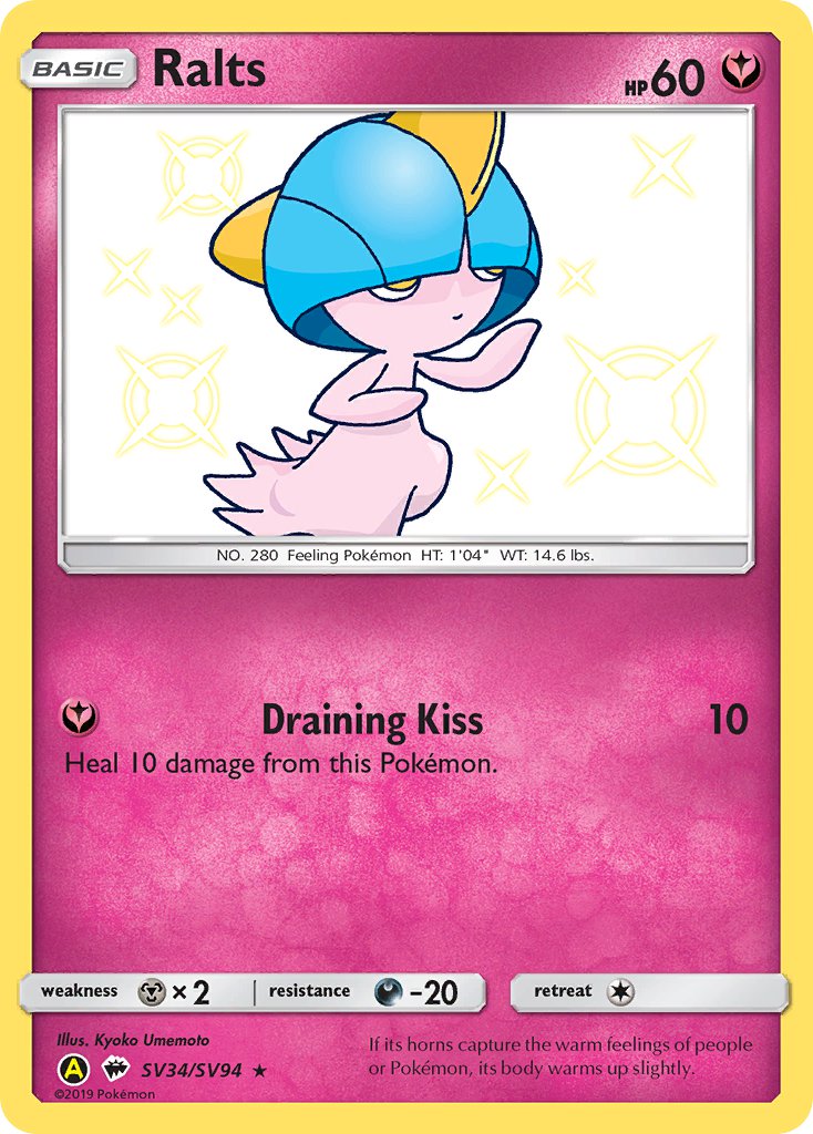 Ralts⁣ - Hidden Fates⁣ (Holo Rare)⁣ [SV34] English / Near Mint / Normal