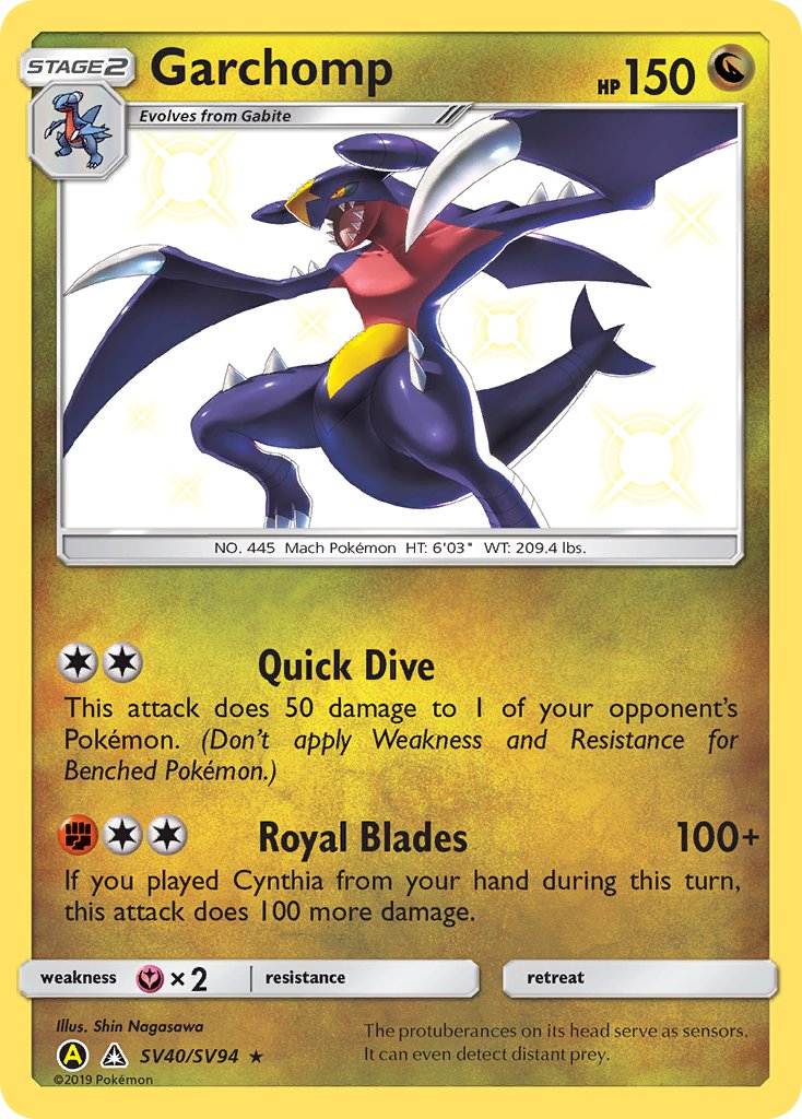 Garchomp⁣ - Hidden Fates⁣ (Secret Rare)⁣ [SV40] English / Near Mint / Normal
