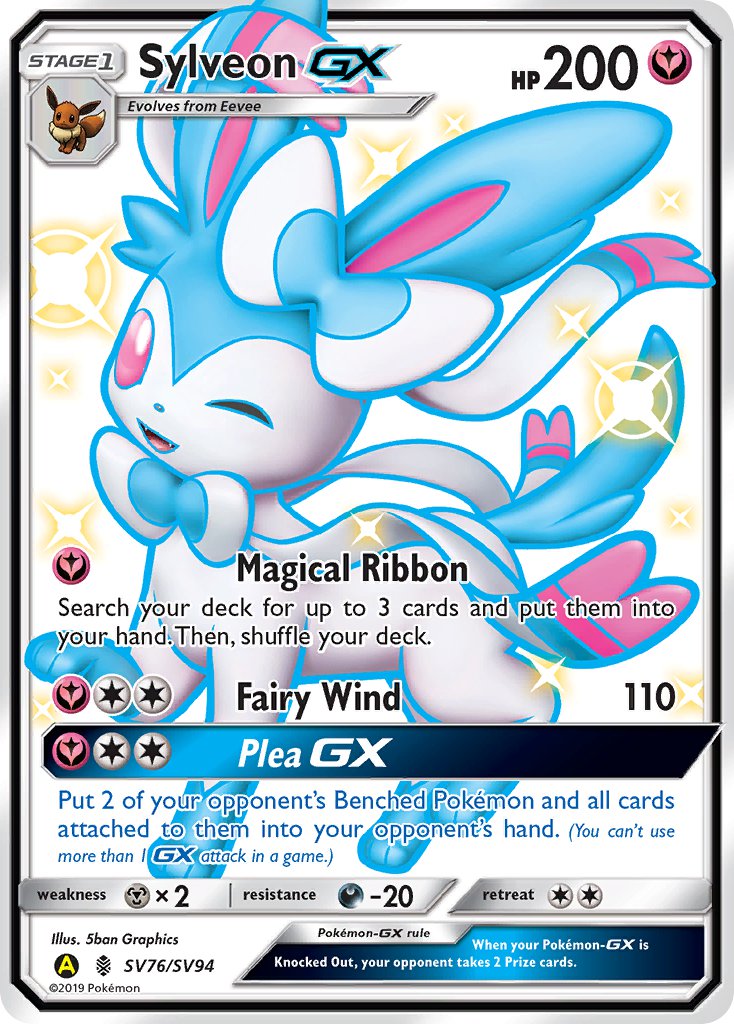 Sylveon GX⁣ - Hidden Fates⁣ (Ultra Rare)⁣ [SV76] English / Near Mint / Normal