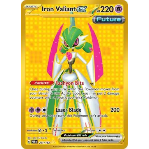 Iron Valiant ex (Future) - Gold - 261/182 - Enkeltkort