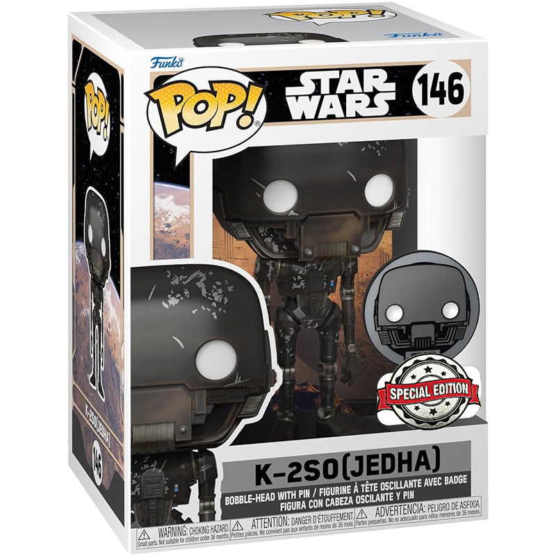 FunkoPop！146 K-2SO Funko POP! - Star Wars: K-2SO (Jedha) inkl. Pin #146 – Matraws