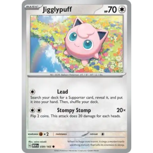 Jigglypuff - 039/165 - Enkeltkort