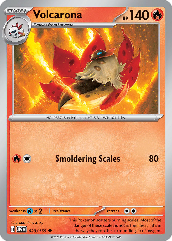 Volcarona⁣ - Journey Together⁣ (Uncommon)⁣ [029] English / Near Mint / Reverse-Holo Normal