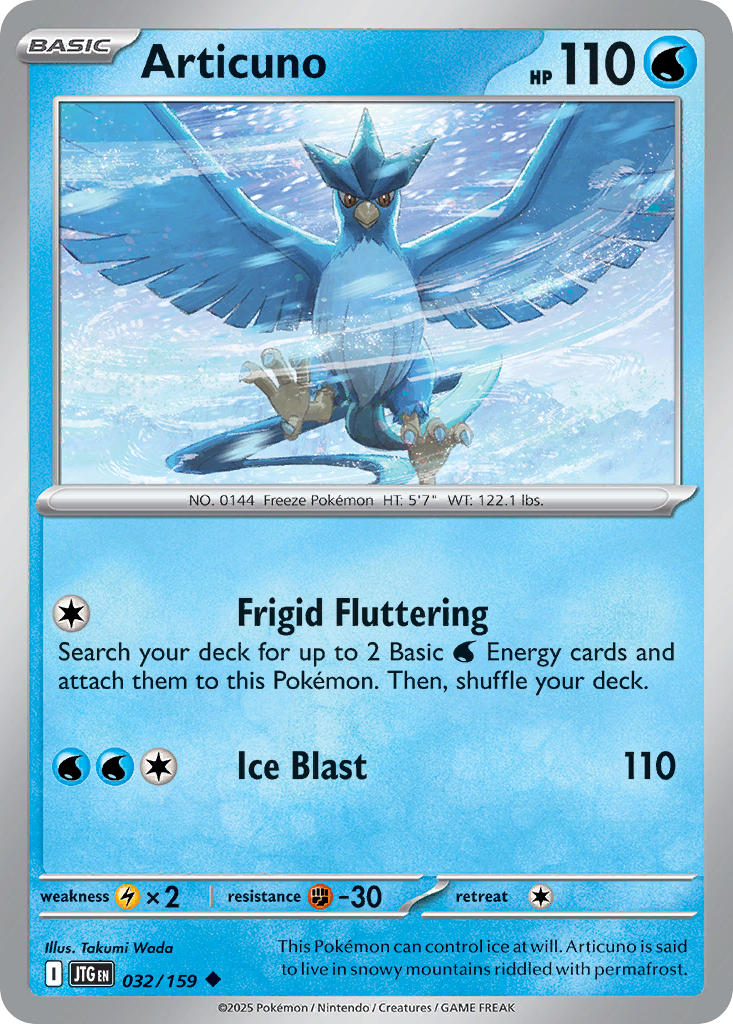 Articuno⁣ - Journey Together⁣ (Uncommon)⁣ [032] English / Near Mint / Reverse-Holo Normal