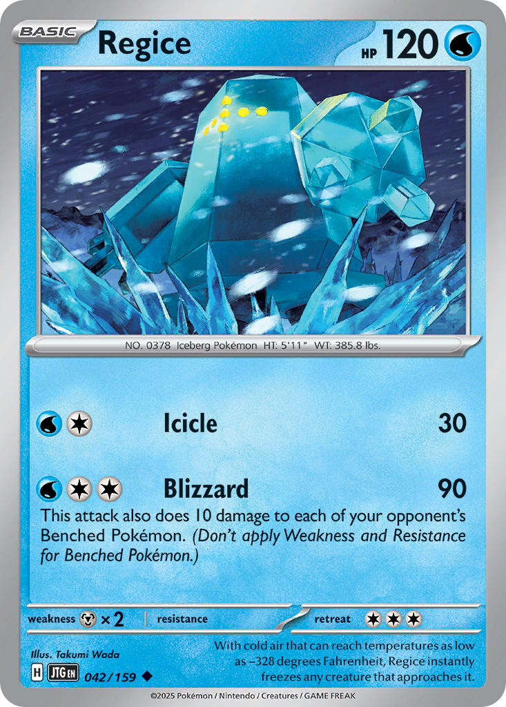 Regice⁣ - Journey Together⁣ (Uncommon)⁣ [042] English / Near Mint / Reverse-Holo Normal