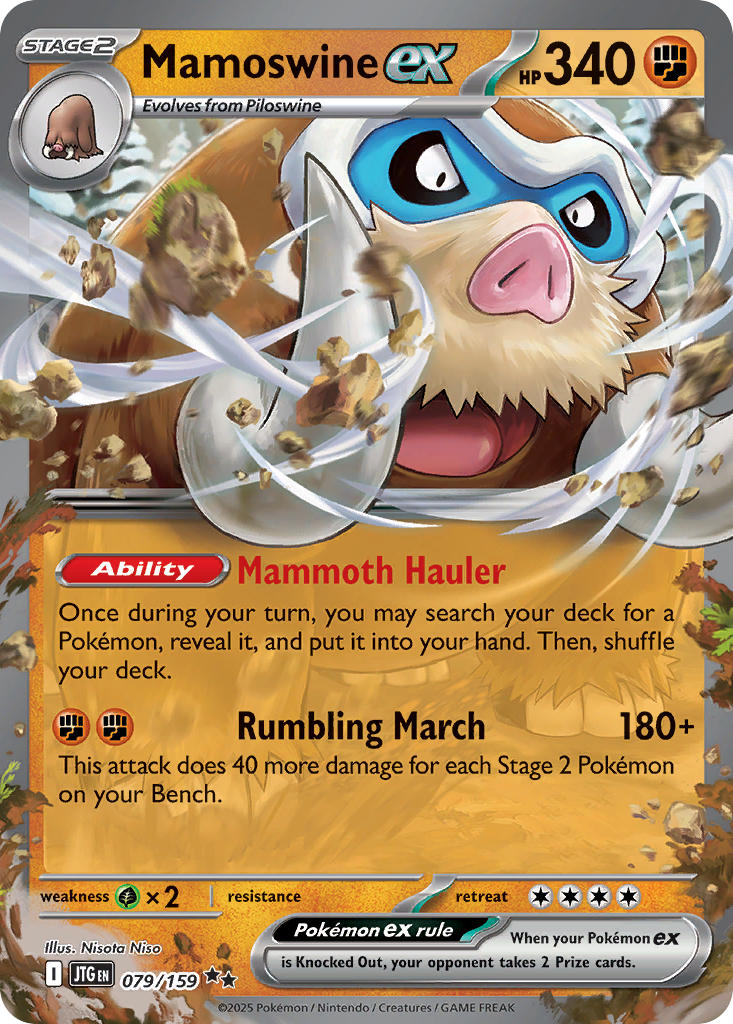 Mamoswine ex⁣ - Journey Together⁣ (Double Rare)⁣ [079] English / Near Mint / Normal
