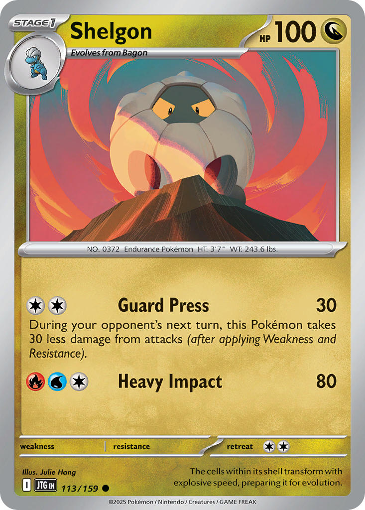 Shelgon⁣ - Journey Together⁣ (Common)⁣ [113] English / Near Mint / Reverse-Holo Normal