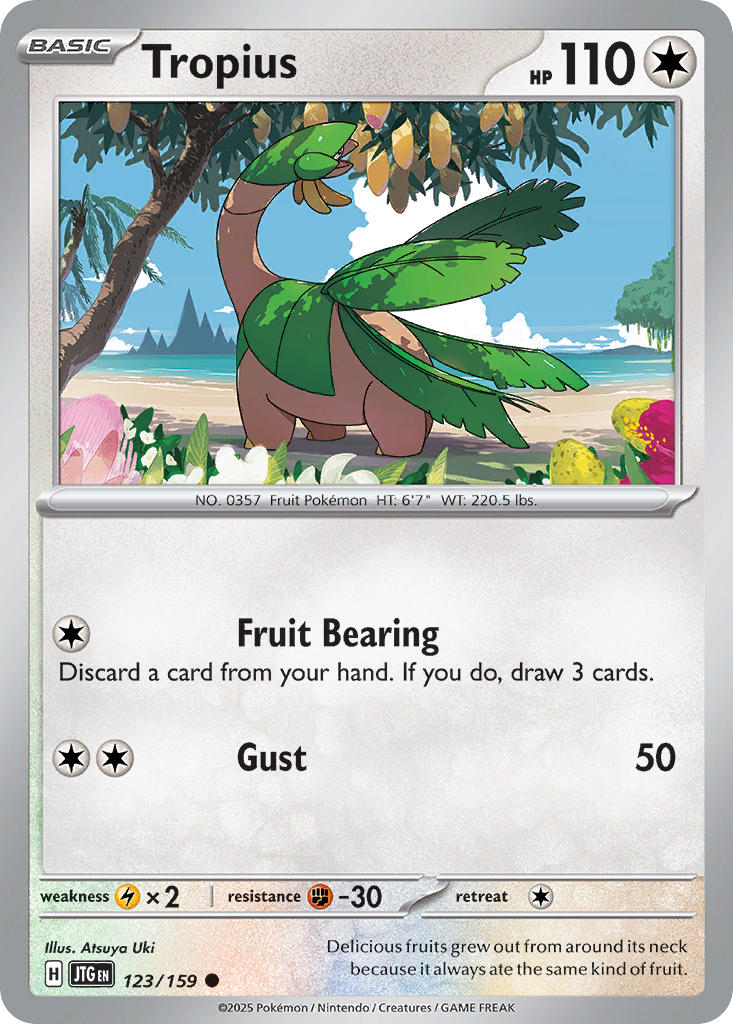 Tropius⁣ - Journey Together⁣ (Common)⁣ [123] English / Near Mint / Reverse-Holo Normal