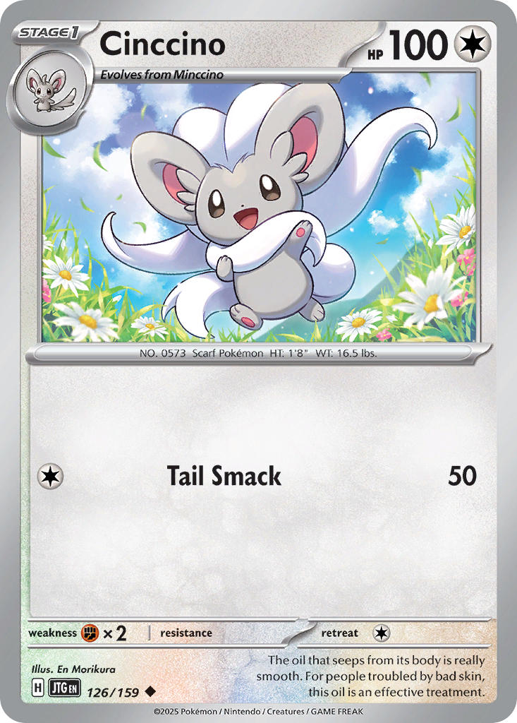 Cinccino⁣ - Journey Together⁣ (Uncommon)⁣ [126] English / Near Mint / Reverse-Holo Normal