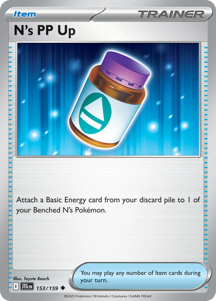 N's PP Up⁣ - Journey Together⁣ (Uncommon)⁣ [153] English / Near Mint / Reverse-Holo Normal