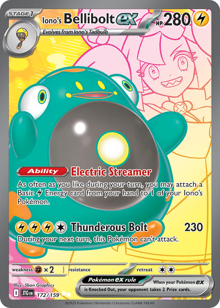 Iono's Bellibolt ex⁣ - Journey Together⁣ (Ultra Rare)⁣ [172] English / Near Mint / Normal