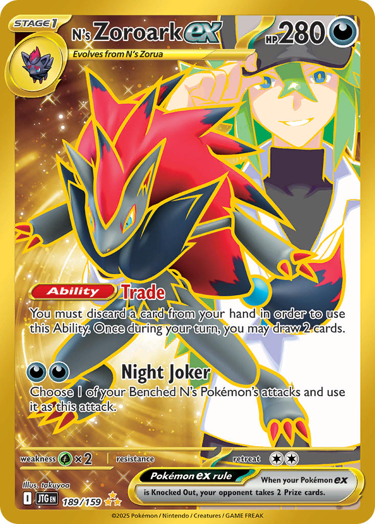 N's Zoroark ex⁣ - Journey Together⁣ (Secret Rare)⁣ [189] English / Near Mint / Normal