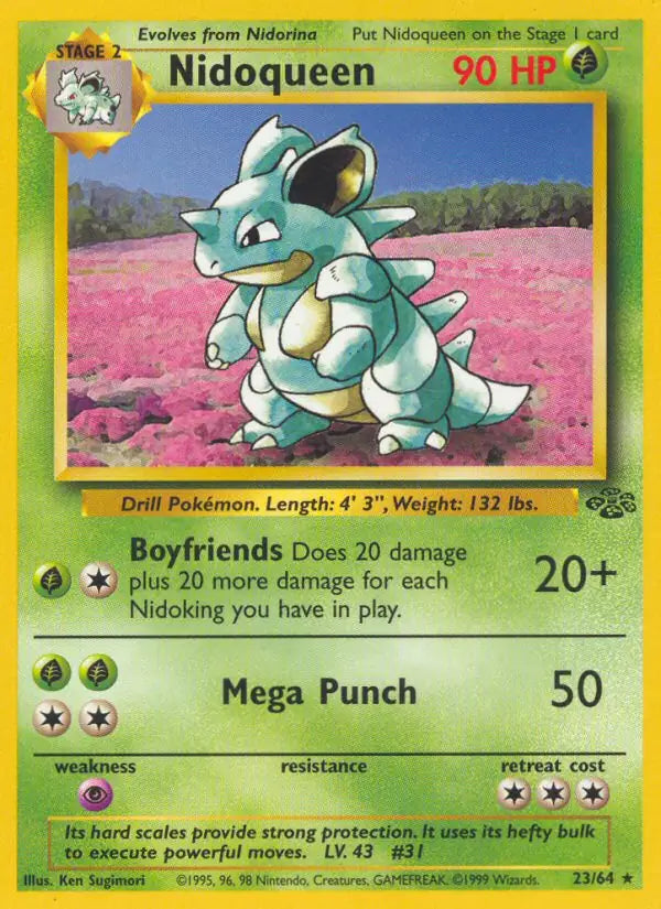 Nidoqueen⁣ - Jungle⁣ (Rare)⁣ [23] English / Played / Normal