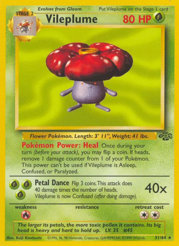 Vileplume⁣ - Jungle⁣ (Rare)⁣ [31] English / Excellent / Normal