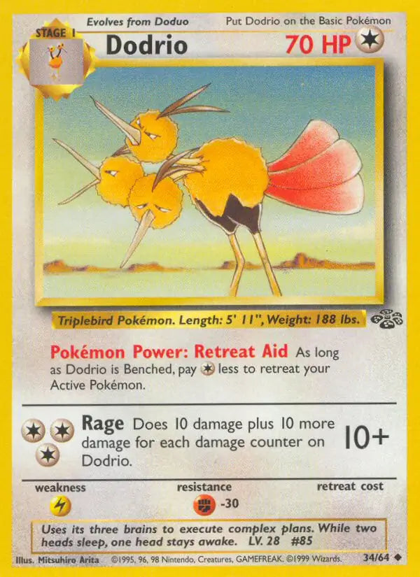 Dodrio⁣ - Jungle⁣ (Uncommon)⁣ [34] English / Light Played / Normal