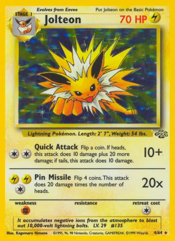 Jolteon - Jungle (Holo Rare) [4] Kortspil