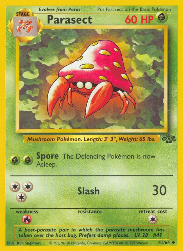 Parasect⁣ - Jungle⁣ (Uncommon)⁣ [41] English / Played / Normal