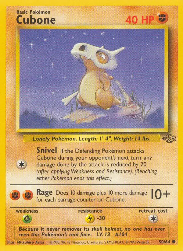 Cubone⁣ - Jungle⁣ (Common)⁣ [50] English / Played / Normal