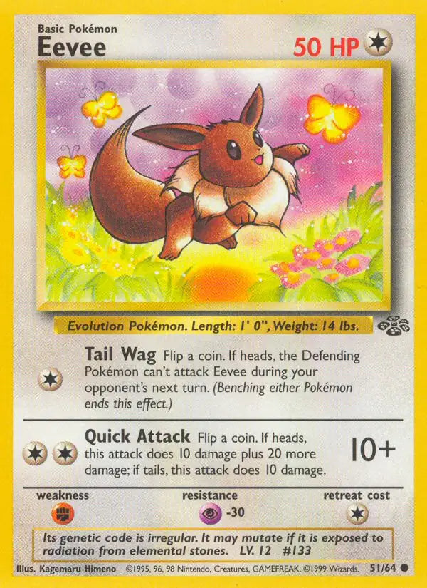 Eevee⁣ - Jungle⁣ (Common)⁣ [51] English / Light Played / Normal
