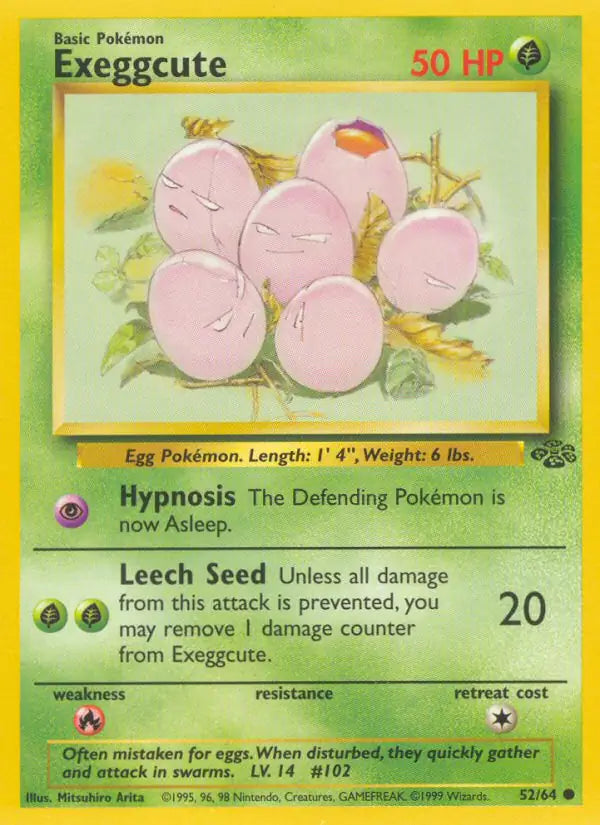 Exeggcute⁣ - Jungle⁣ (Common)⁣ [52] English / Near Mint / 1st-Edition