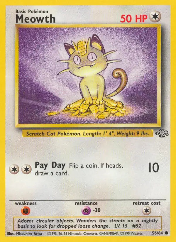 Meowth⁣ - Jungle⁣ (Common)⁣ [56] English / Played / Normal