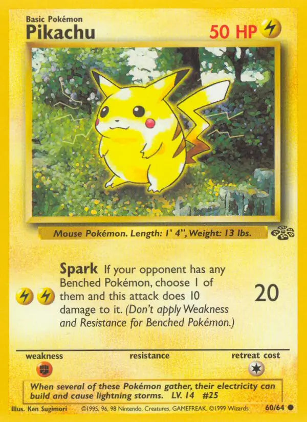 Pikachu⁣ - Jungle⁣ (Common)⁣ [60] English / Played / Normal