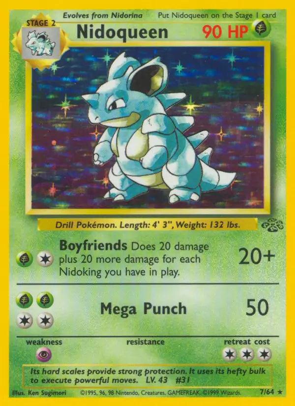 Nidoqueen⁣ - Jungle⁣ (Holo Rare)⁣ [7] English / Played / Normal
