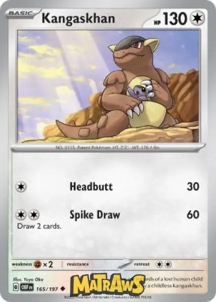 Kangaskhan - 165/197 Enkeltkort