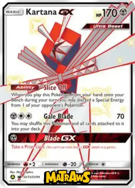 Kartana GX - Full Art Shiny - SV73/SV94 Enkeltkort Hidden Fates 