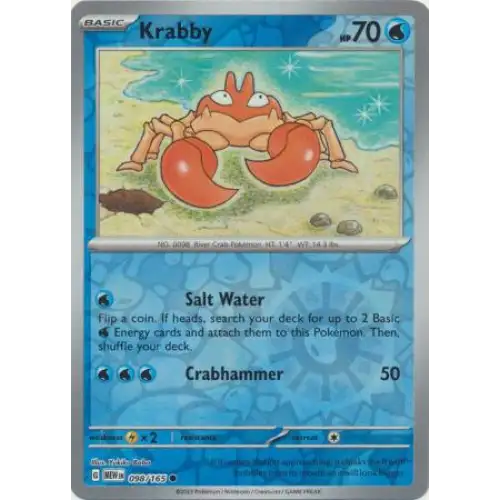 Krabby - Reverse - 098/165 - Enkeltkort