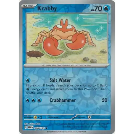 Krabby - Reverse - 098/165 - Enkeltkort