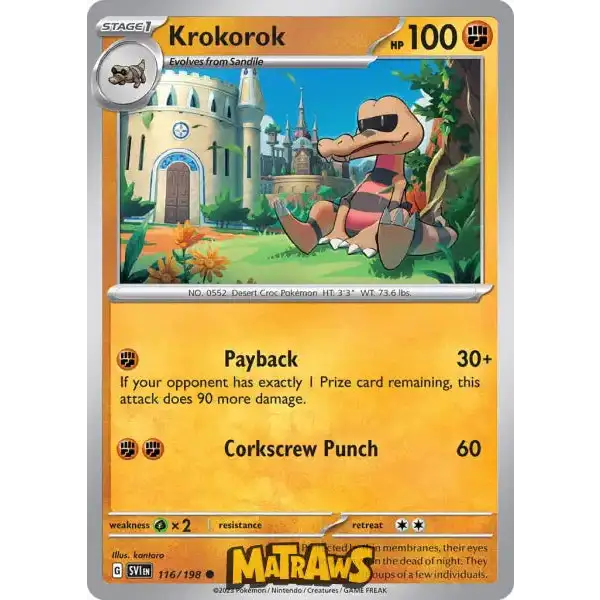 Krokorok - 116/198 Enkeltkort Scarlet & Violet Base Set 